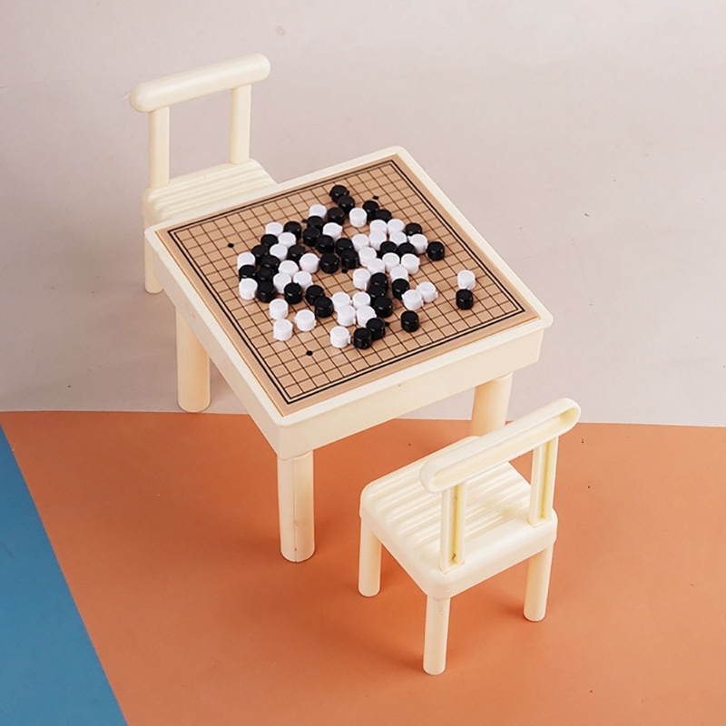 Board Game Print - e cadeiras jogo miniatura, 1 conjunto