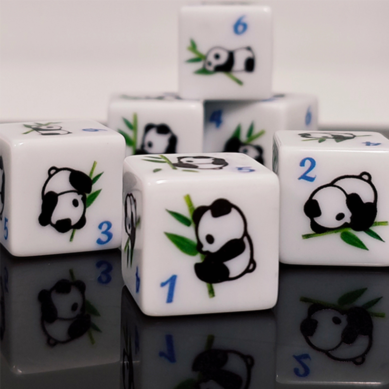 Board Game Print - Panda impressão 6 lados jogo dados