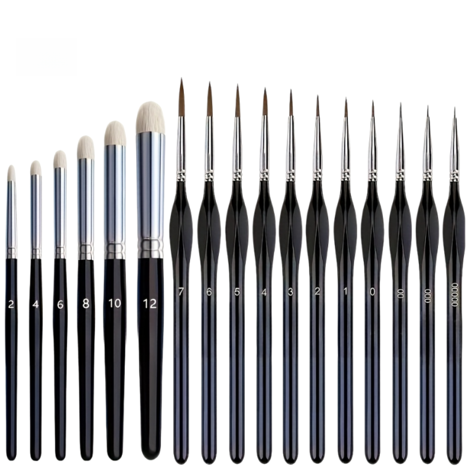 Miniature Painting Set - Conjunto de Pincéis de Pintura em