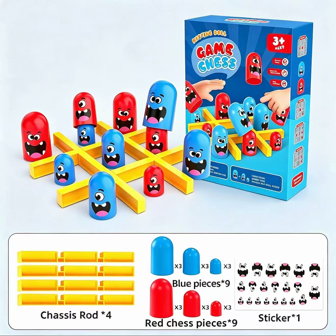 Board Game Arena - Jogo de Tabuleiro Tic-Tac-Toe com Copos