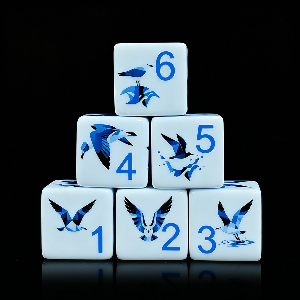 Board Game Print - 12 Peças de Dados D6 de