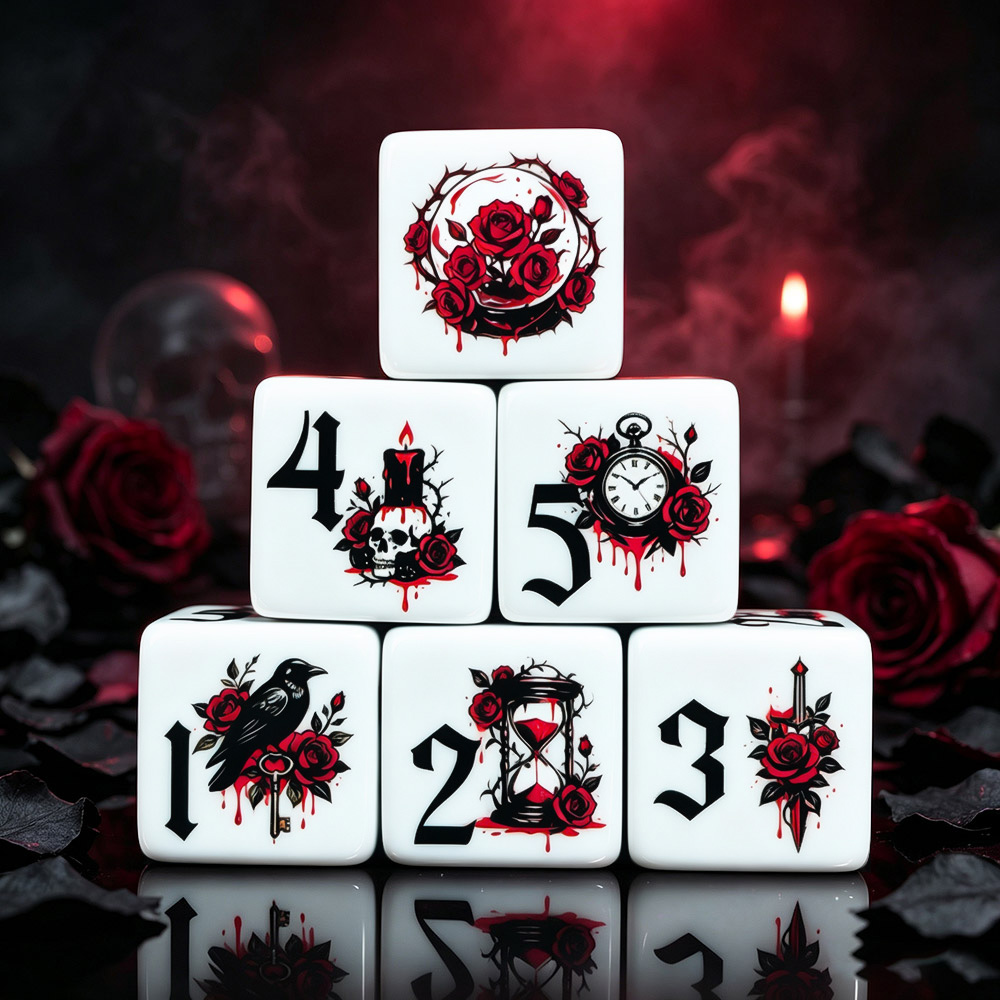 12 Peças de Dados Acrílicos D6 - Board Game Print avaliação e preço