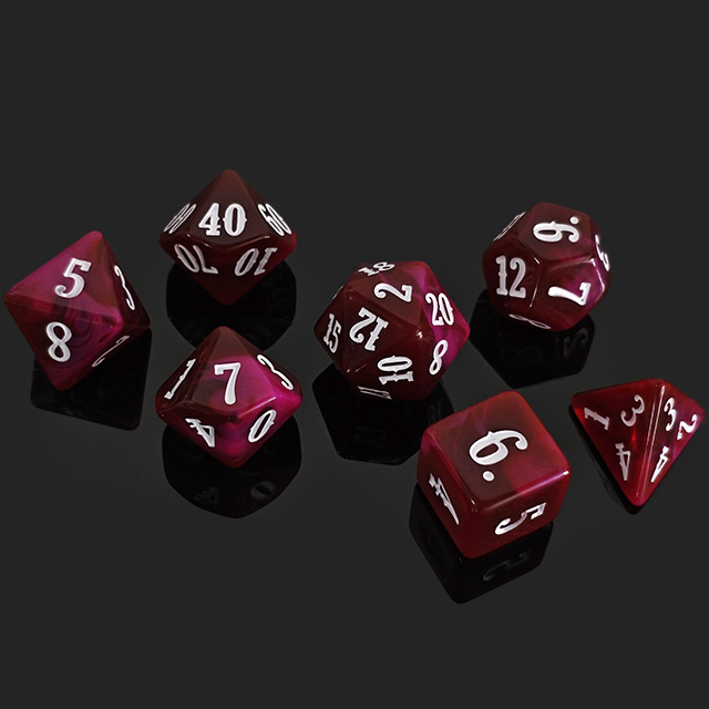 Conjunto de 7 Dados Poliédrico - Board Game Font avaliação e preço