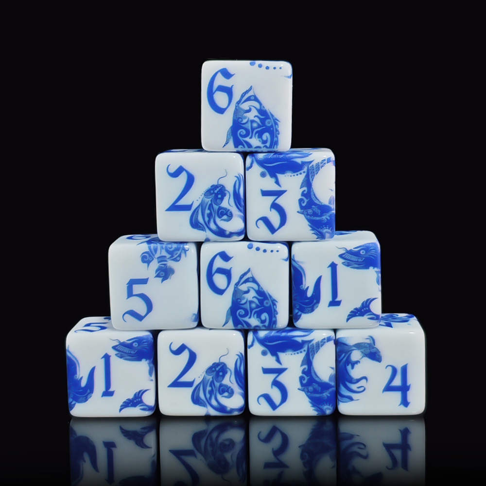 12 Peças de Dados D6 de Porcel - Board Game Arena avaliação e preço