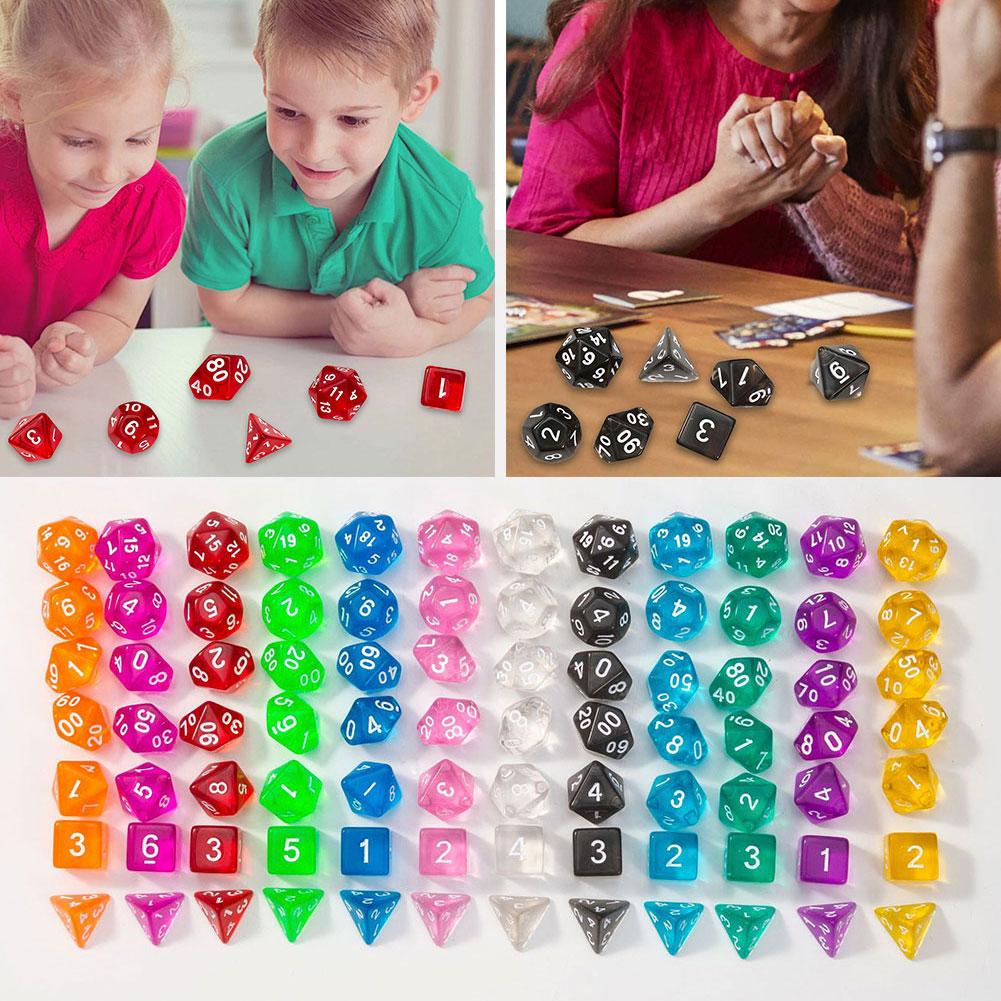 7 pçs de novos dados de cor ún - Board Game Font avaliação e preço