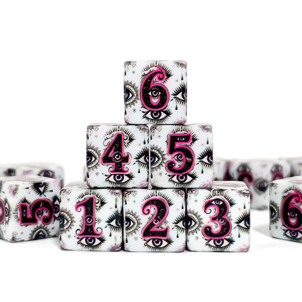12 Peças de Dados Acrílicos D6 - Board Game Print avaliação e preço